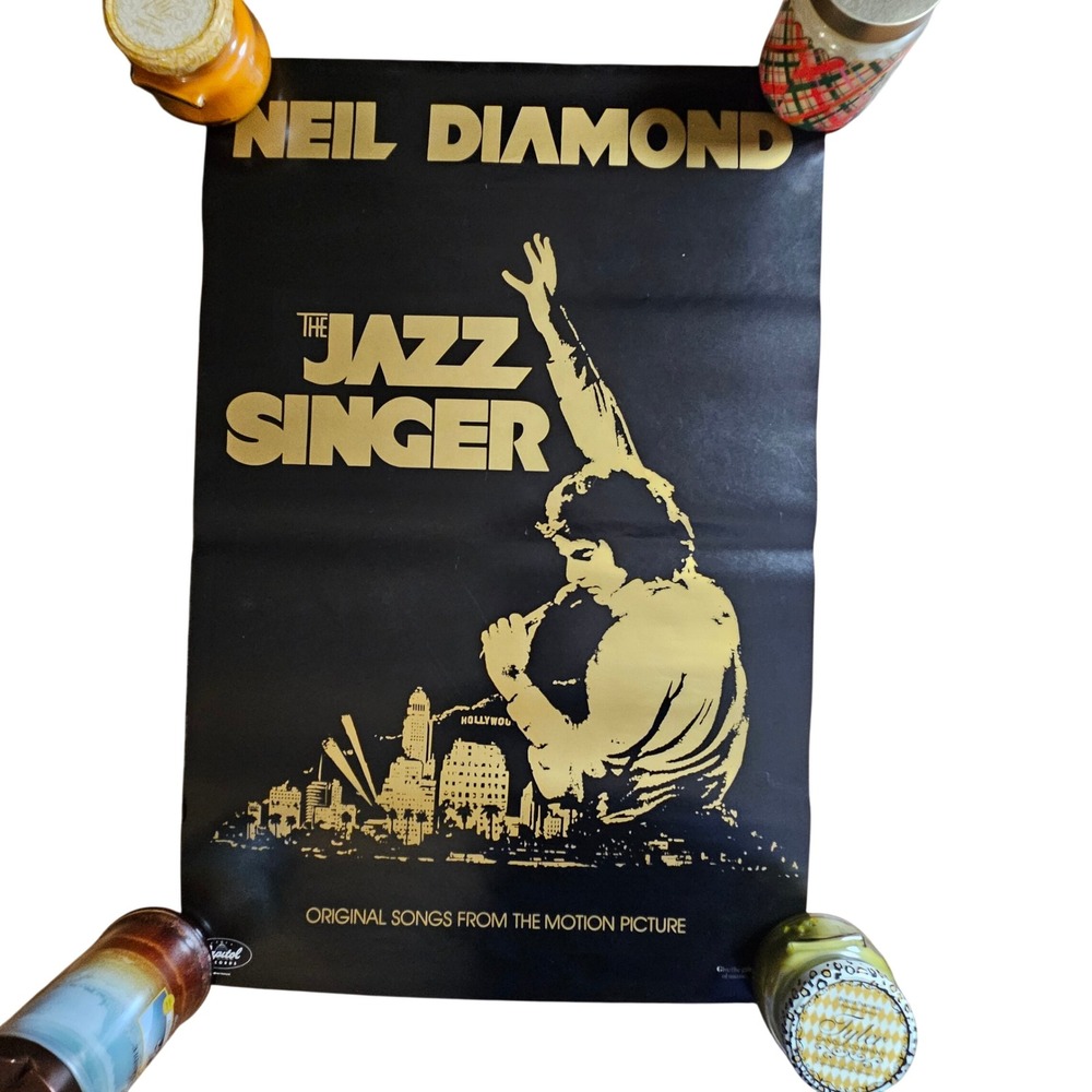 Neil Diamond The Jazz‎ Singer Vintage 1980 Promo Poster 20x30 Capitol Records